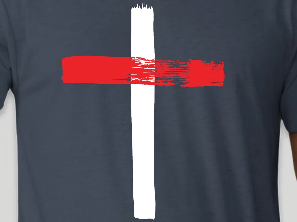 The Truth Draws the Line front artwork, a red brush stroke crossing a white cross.